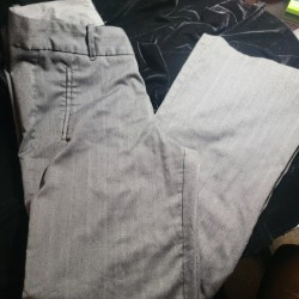 Dockers Women’s Dress Pants Gray White Pinstripe Size 12M Career Workwear